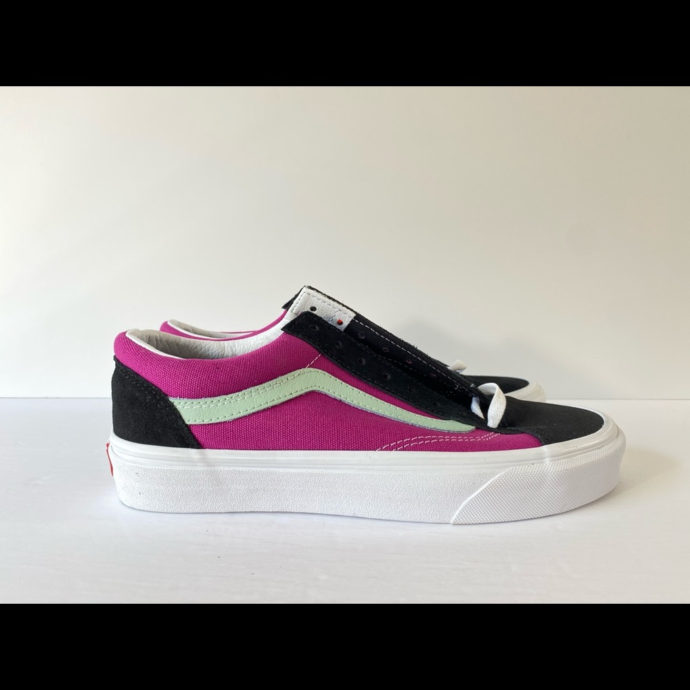 Vans Style 36 Vintage Sport Fuchsia Black Sneakers - Picture 3 of 7